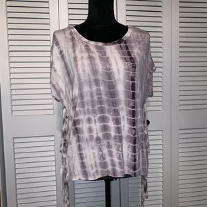 Francesca’s Boho tie dye cut out women’s top